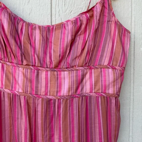 Zimmermann Bonita Tie Shoulder Striped Cotton Sundress Size 10 - Picture 5 of 10